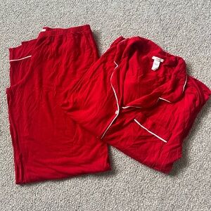 Eberjey Holiday Red Pajama Set -Large